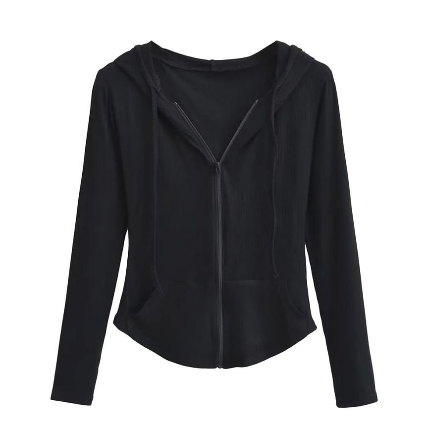 Asiris - Slim-fit jas met lange mouwen en rits