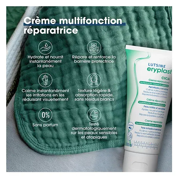 Lutsine Eryplast Cica Creme Reparador Vegano 100ml