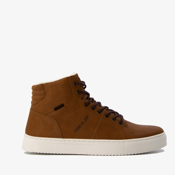 Blue Box hoge heren sneakers cognac