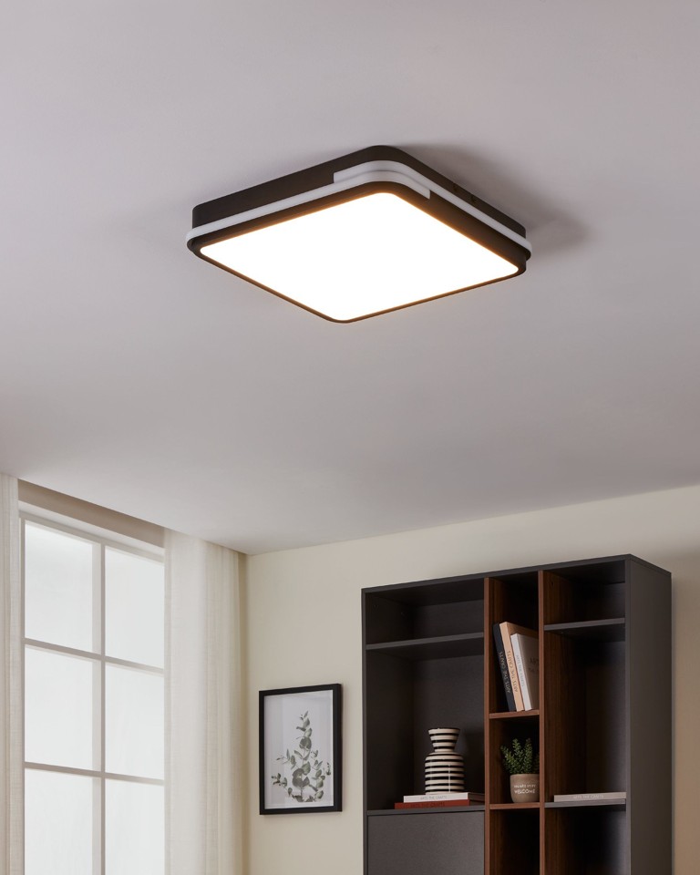 EGLO - Genovese-Z loftlampe sort 47x47 - RGB + TW - Zigbee, Bluetooth
