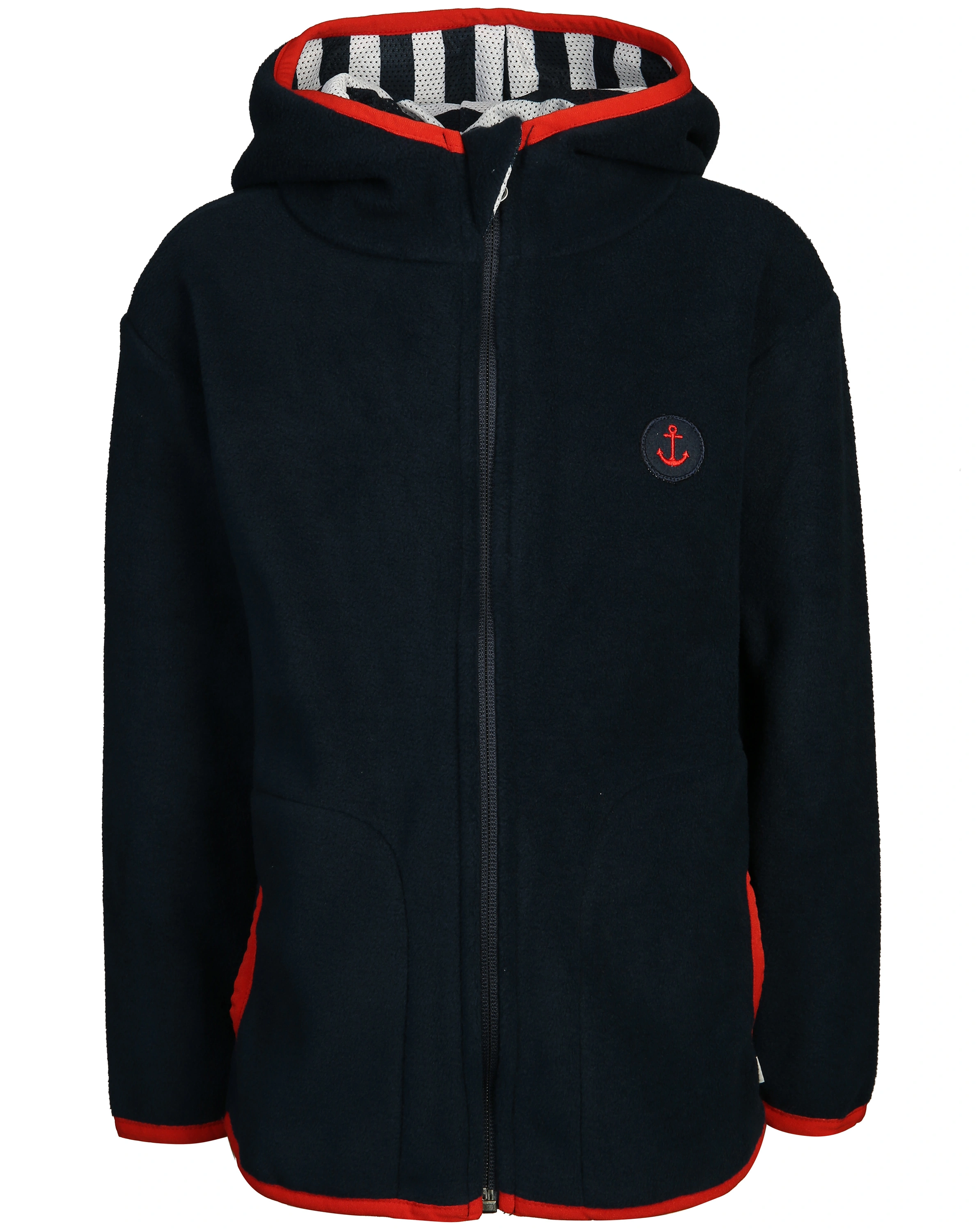 Fleece-Jacke ANKER mit Kapuze in dunkelblau