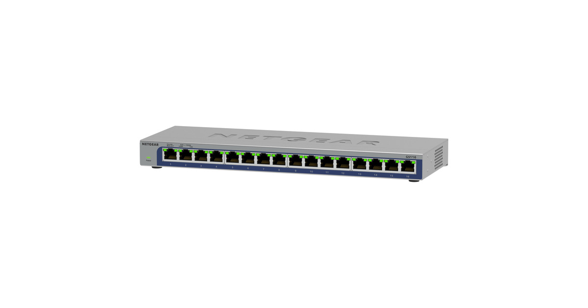 Netgear16-poorts Gigabit Ethernet unmanaged switch (GS116v3)  (Grijs)