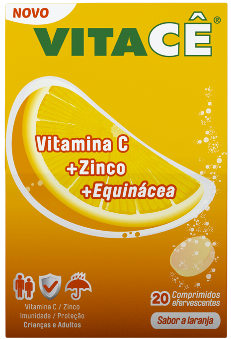 Vitacê Efervescente Imunoestimulante 20 Comp Sabor a Laranja