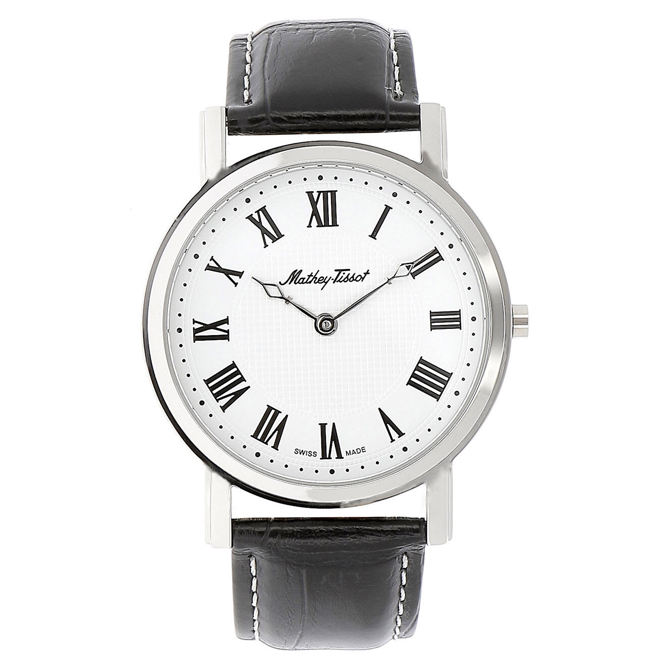 Mathey-Tissot Montre Mixte Quartz en Cuir City noire