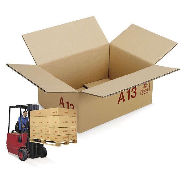 Caisse carton Galia double cannelure avec rabats 40x30x20 cm, lot de 20