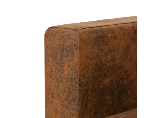 Ensemble de canapés 2 pcs cuir daim synthétique