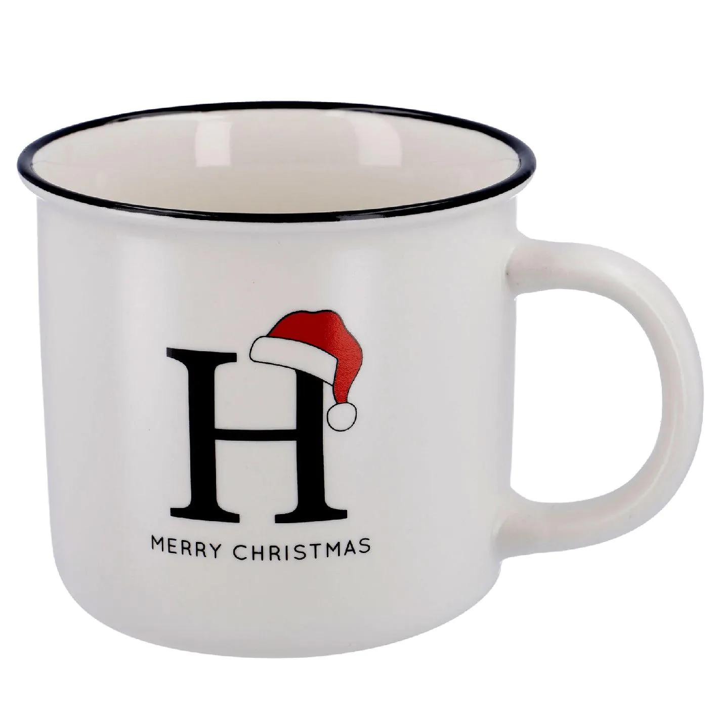 Becher Buchstabe mit Mütze, H, 380 ml