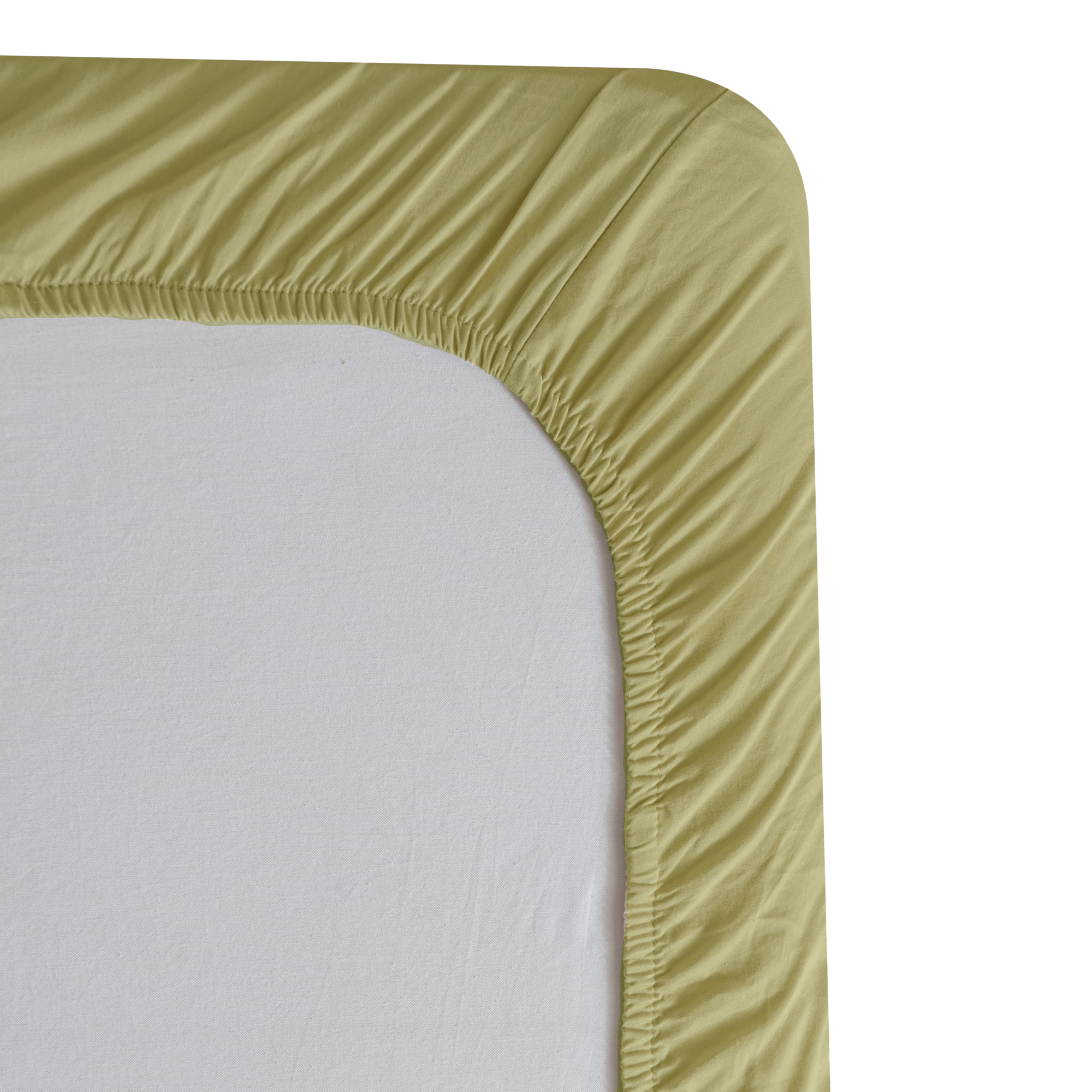 Hoeslaken Cotton Satin 160x200+35 cm khaki