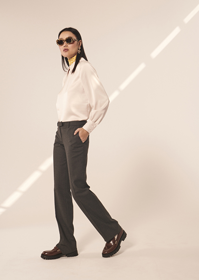 Pantalon Petergris en flanelle