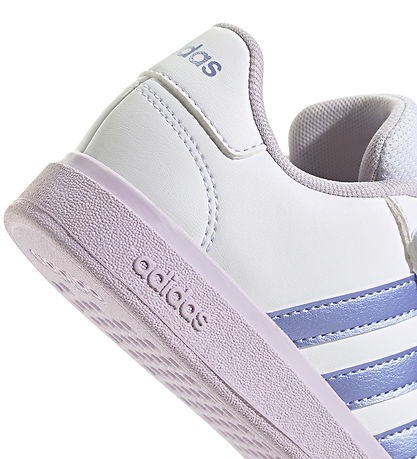 adidas Performance Sko -  Grønd Court 2.0 - Hvid/Lilla/Rosa