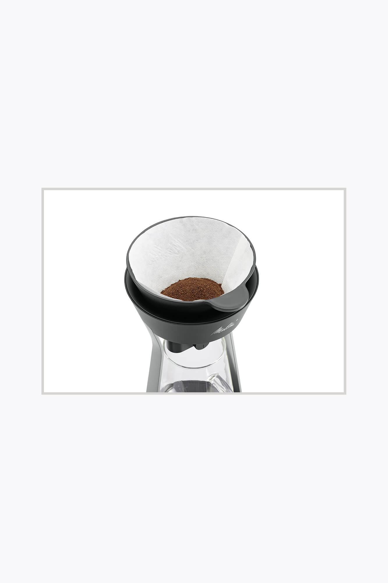 Melitta® Amano Kaffeebereiter Schwarz-Silber