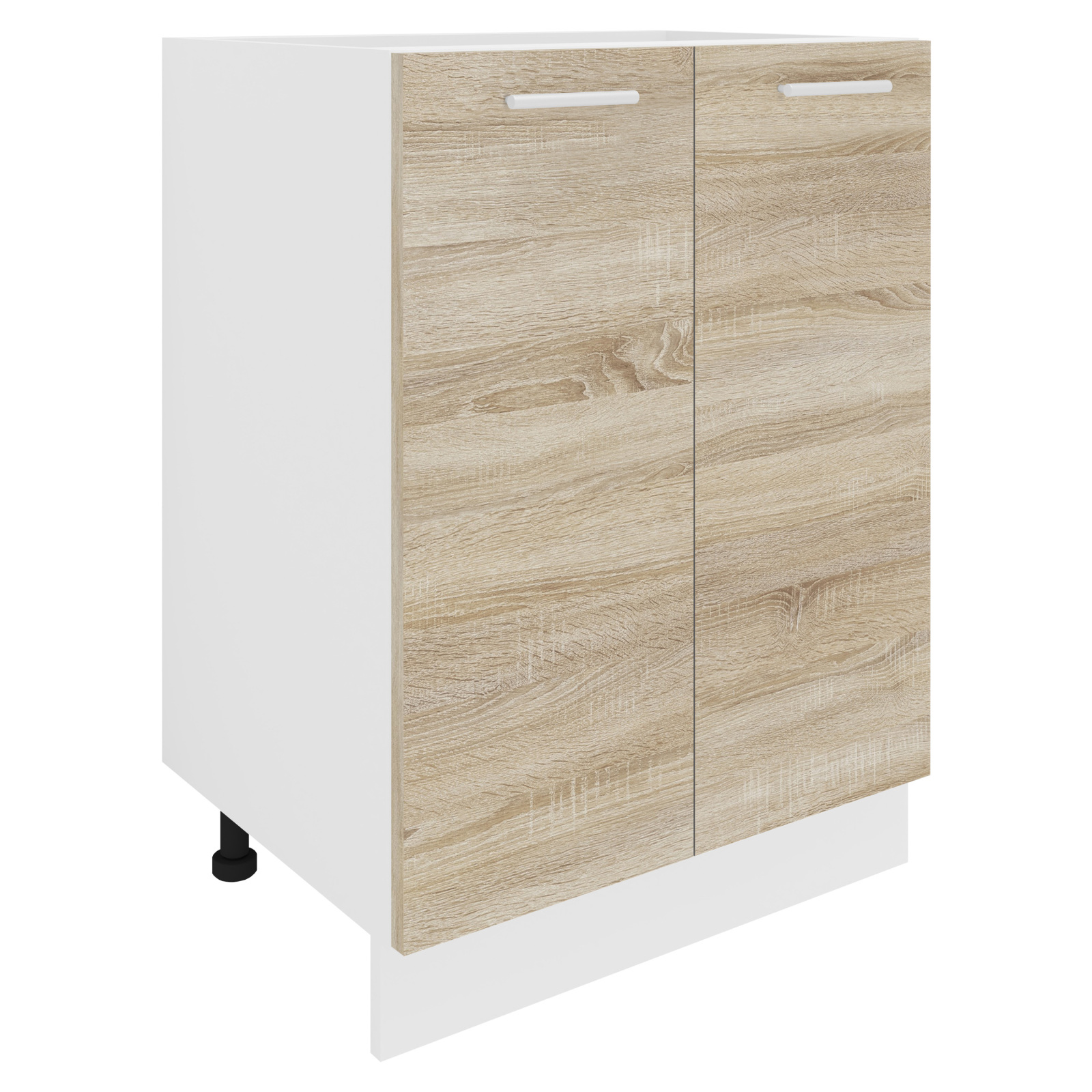 Unterschrank ESILO - weiß - Sonoma Eiche - 60 cm