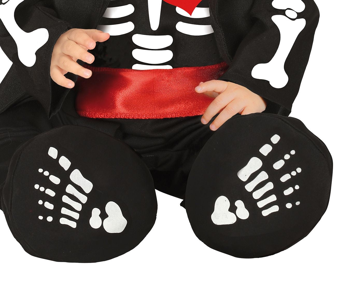 Skelet Halloween Kostuum Baby rode strik