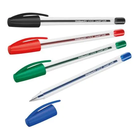 Pelikan Kugelschreiber Stick super soft, 4 Stück farbig sortiert