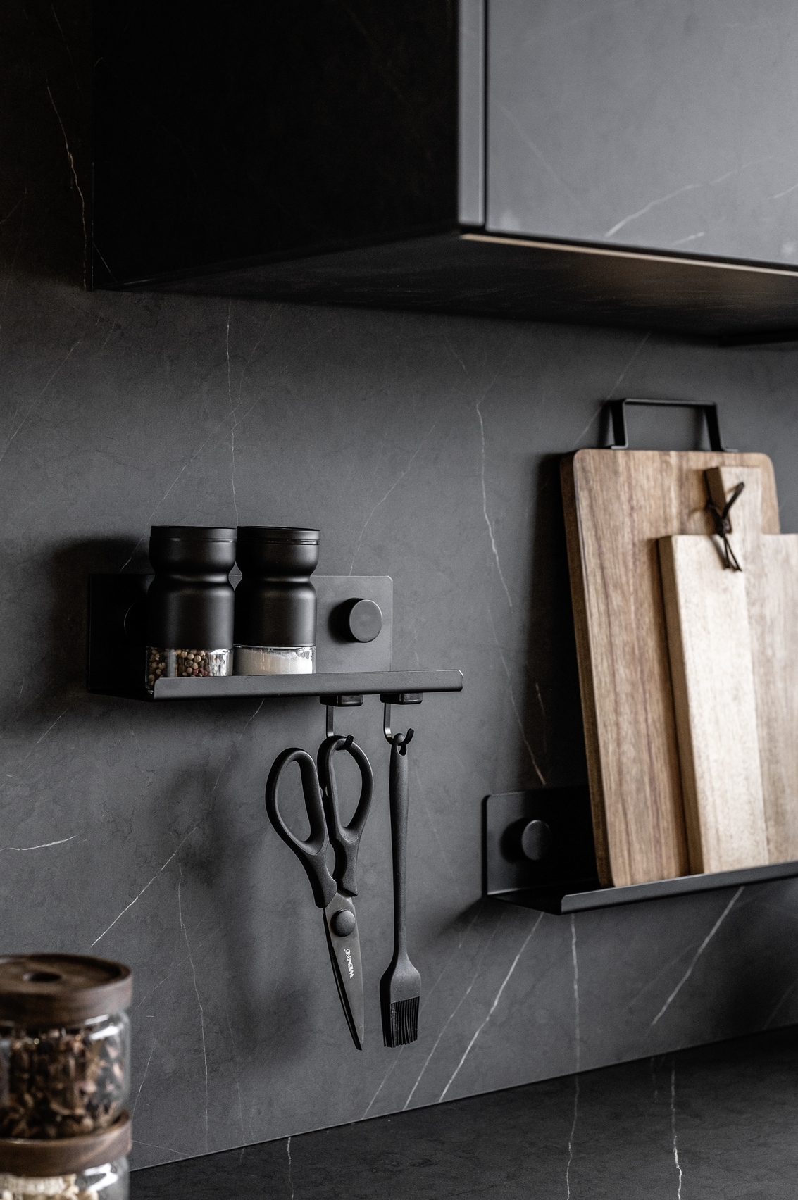 WENKO Gewürzregal »Modell Jet S« Küchenregal für die Wand, Industrial Style, pulverbeschichtetes Metall