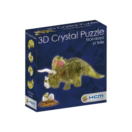 HCM Kinzel Crystal Puzzle - Triceratops, 61 Teile