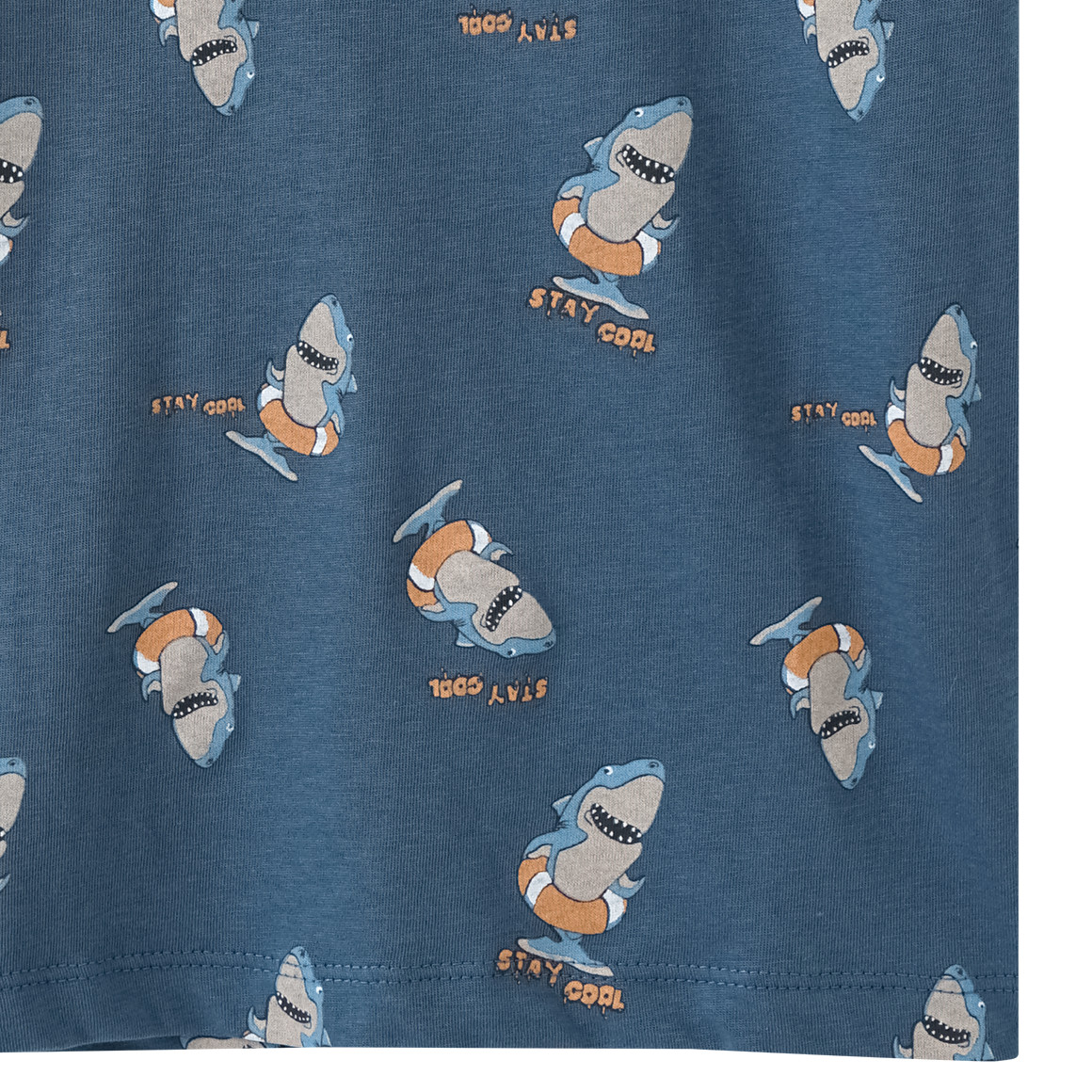 Topolino Jungen T-Shirt mit Hai-Motiven dunkelblau