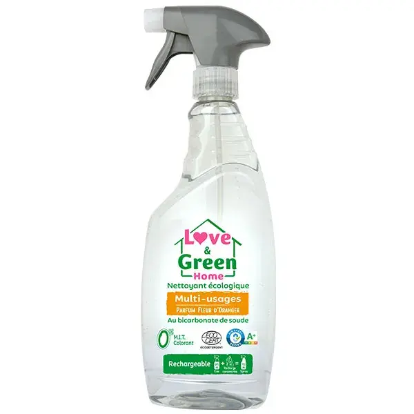 Limpador multiuso Love & Green Home com bicarbonato de sódio, flor de laranjeira, 750ml