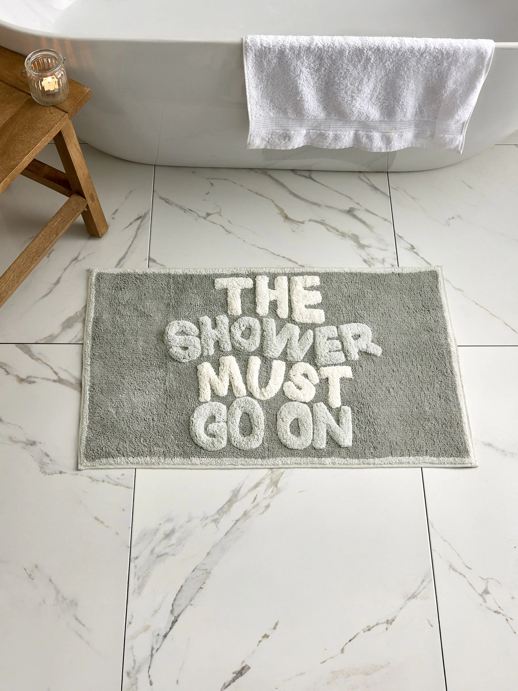 The Shower Must Go On 100% katoenen badmat