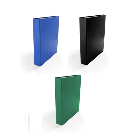Livepac Office Ringbuch DIN A5, 4-Ring, 3 Stück je 1x in grün, blau und schwarz