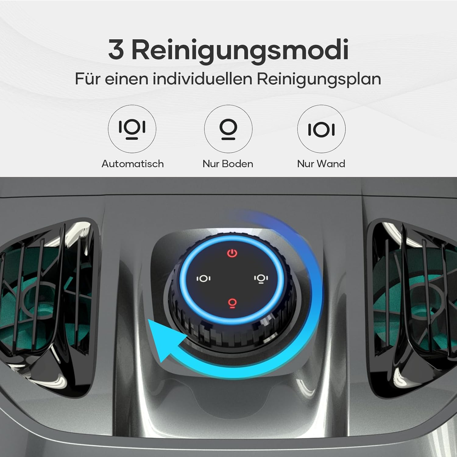 AIPER ZT6002 Poolroboter Boden und Wand, Quad-Motorensystem, WavePath Navigationstechnologie, 3 Reinigungsmodi, 18500 LPH, Poolsauger Akku Kabellos, Poolreiniger für Eingelassene Pool bis zu 150㎡