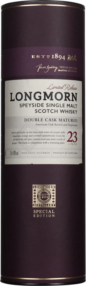 LONGMORN 23 YEARS DOUBLE CASK MATURED 70CL