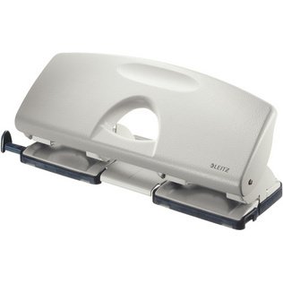 Perforateur 4 trous, capacité: 25 feuilles, gris