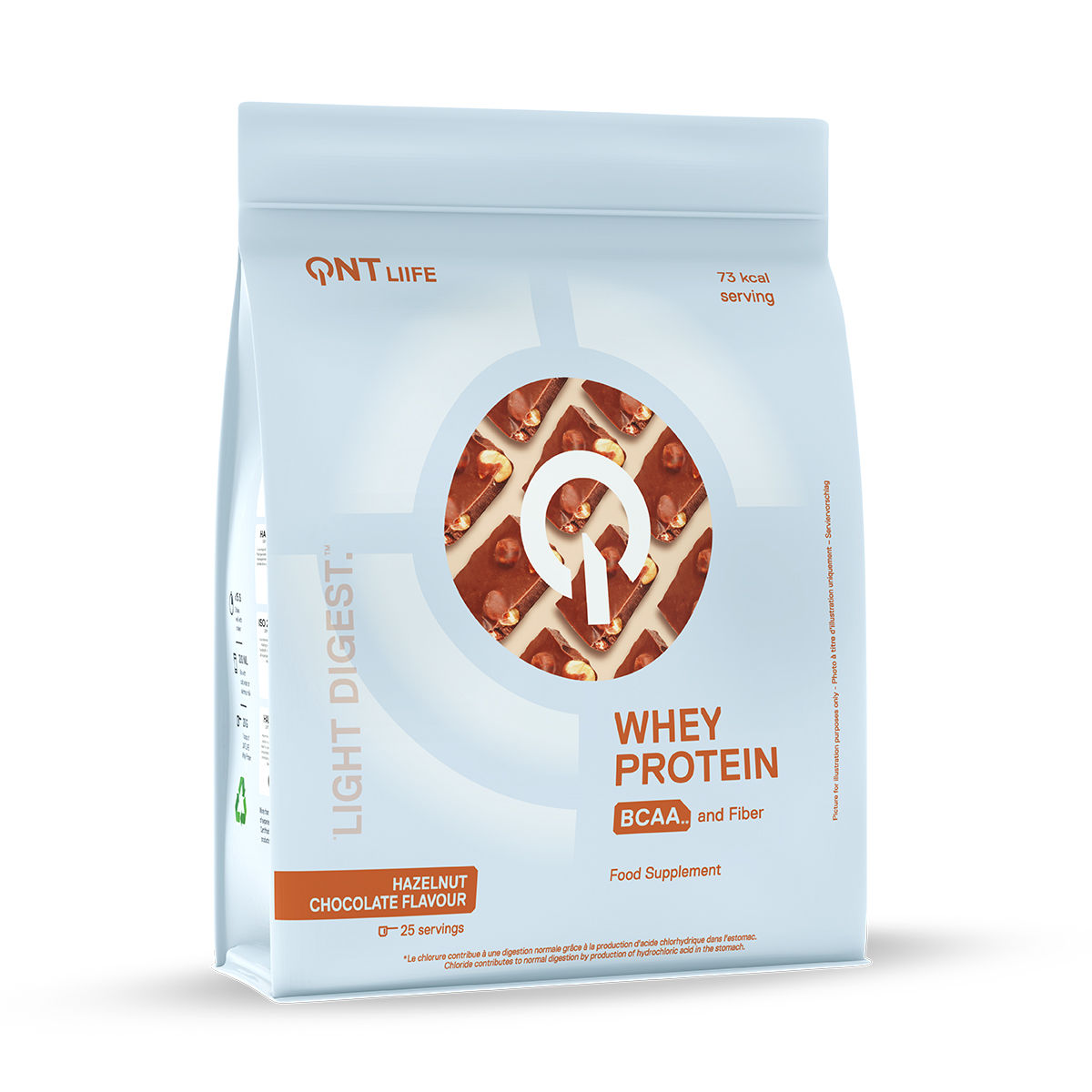 QNT Light Digest Whey Protein<br>500 g, Hazelnut Chocolate