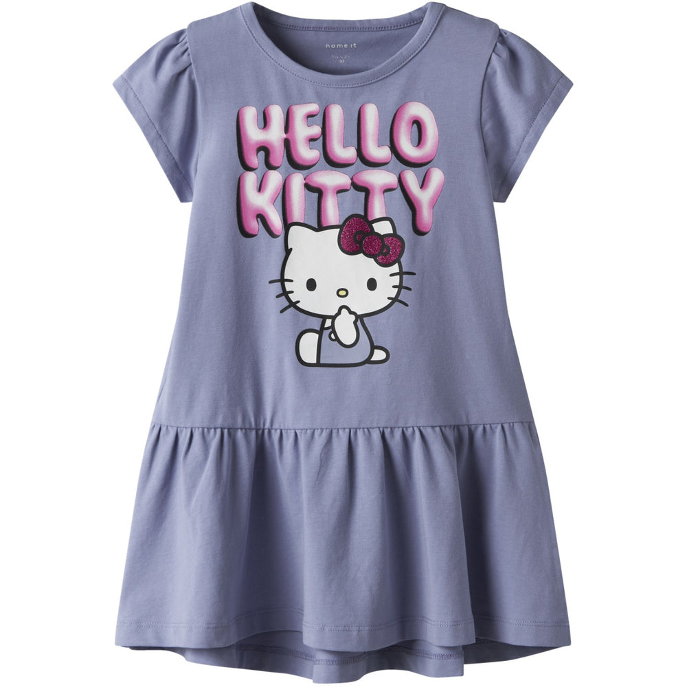 Køb Name It Purple Impression Nmffidi Hellok Ss Kjole Sky