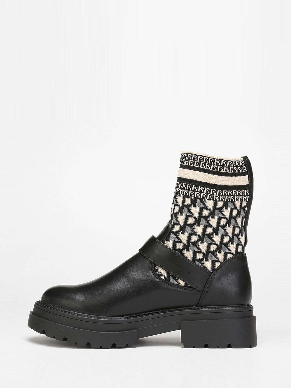 Bottines et bi-matières- Noir