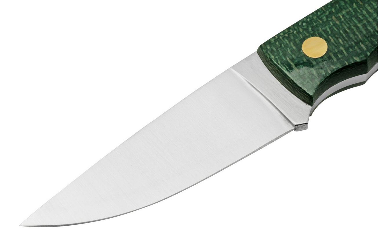 Nordic Knife Design Lizard 75 2034, Forest Green Canvas Micarta vaststaand mes