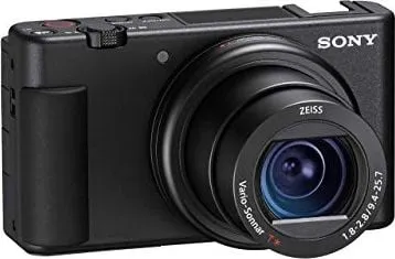 Sony VLOGCAM ZV-1A - Digitalkamera - kompakt - 20.1 MP - 4K / 30 fps - 2.7x optisk zoom - ZEISS - Wi-Fi, Bluetooth - sort