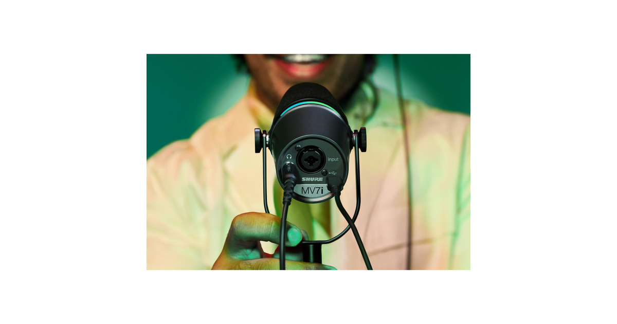 SHUREMV7i Slimme Microfoon & Interface  (Zwart)