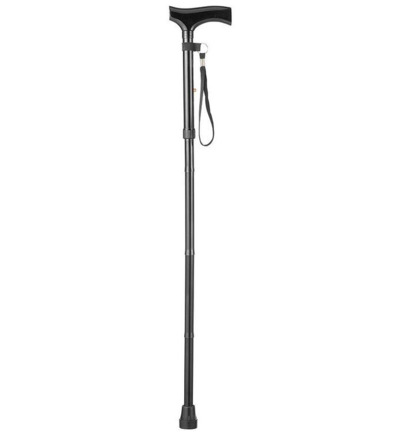 Essentials Wandelstok derby opvouwbaar zwart (1 stuk)