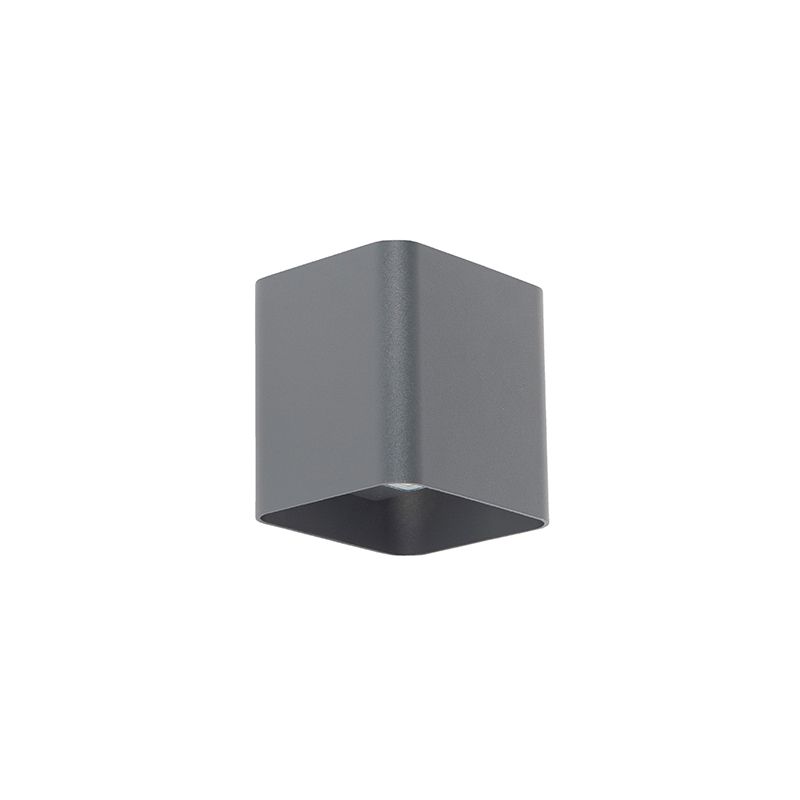 Moderne wandlamp donkergrijs incl. LED IP54 vierkant - Evi