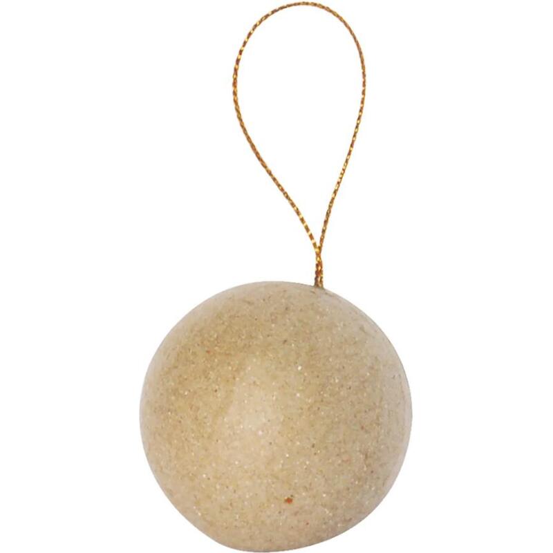 Sachet de 8 boules avec cordon doré 5cm - Kraft