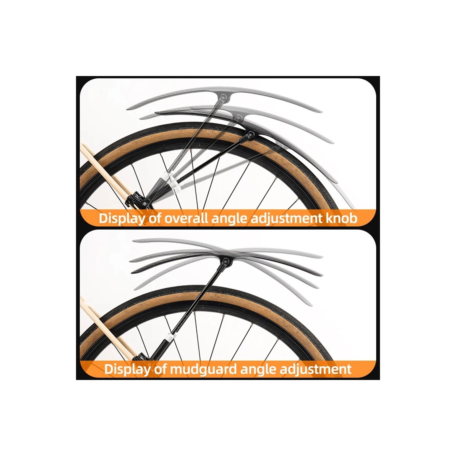 Fahrradschutzblech, universal, verstellbar – Schwarz - 28210007001