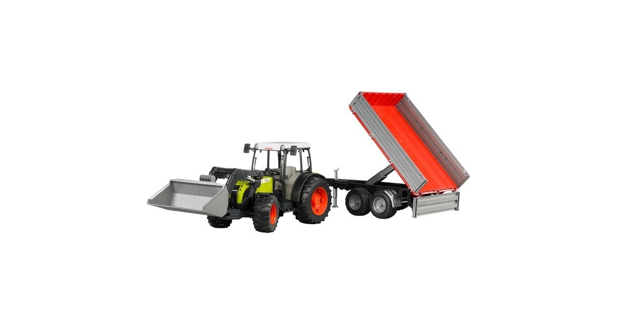 bruderClaas Nectis 267 F met voorlader en kiepwagen met uitklapbare zijschotten Modelvoertuig  (02112)