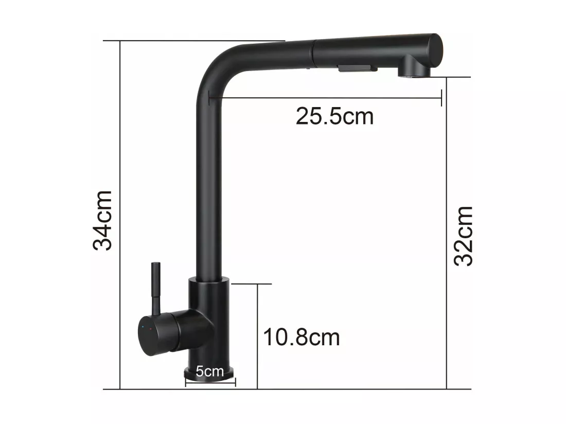 NETTLIFE Robinet de lavabo Robinet d'évier extensible Rotatif à 360° en acier inoxydable avec 2 types de jets