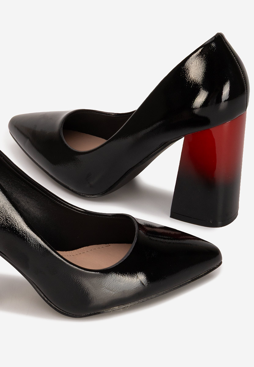 Chaussures à talon épais noirs Emmelia V2