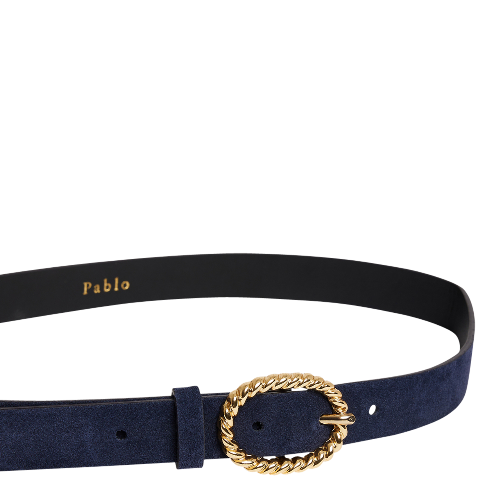 ROMA - Ceinture en cuir velours | Bleu