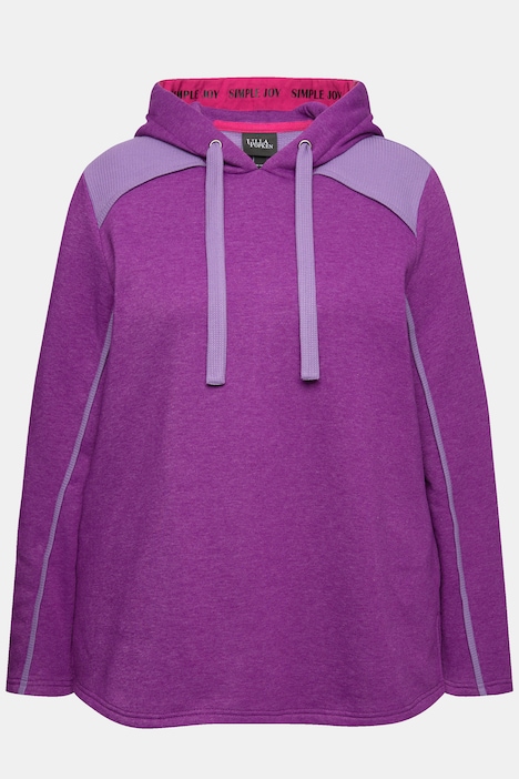 Hoodie, Waffelpikee, A-Linie, Kapuze, Langarm