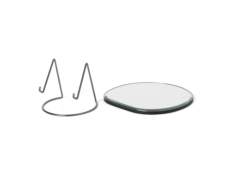 Ferm Living Pond tafel spiegel dark chrome