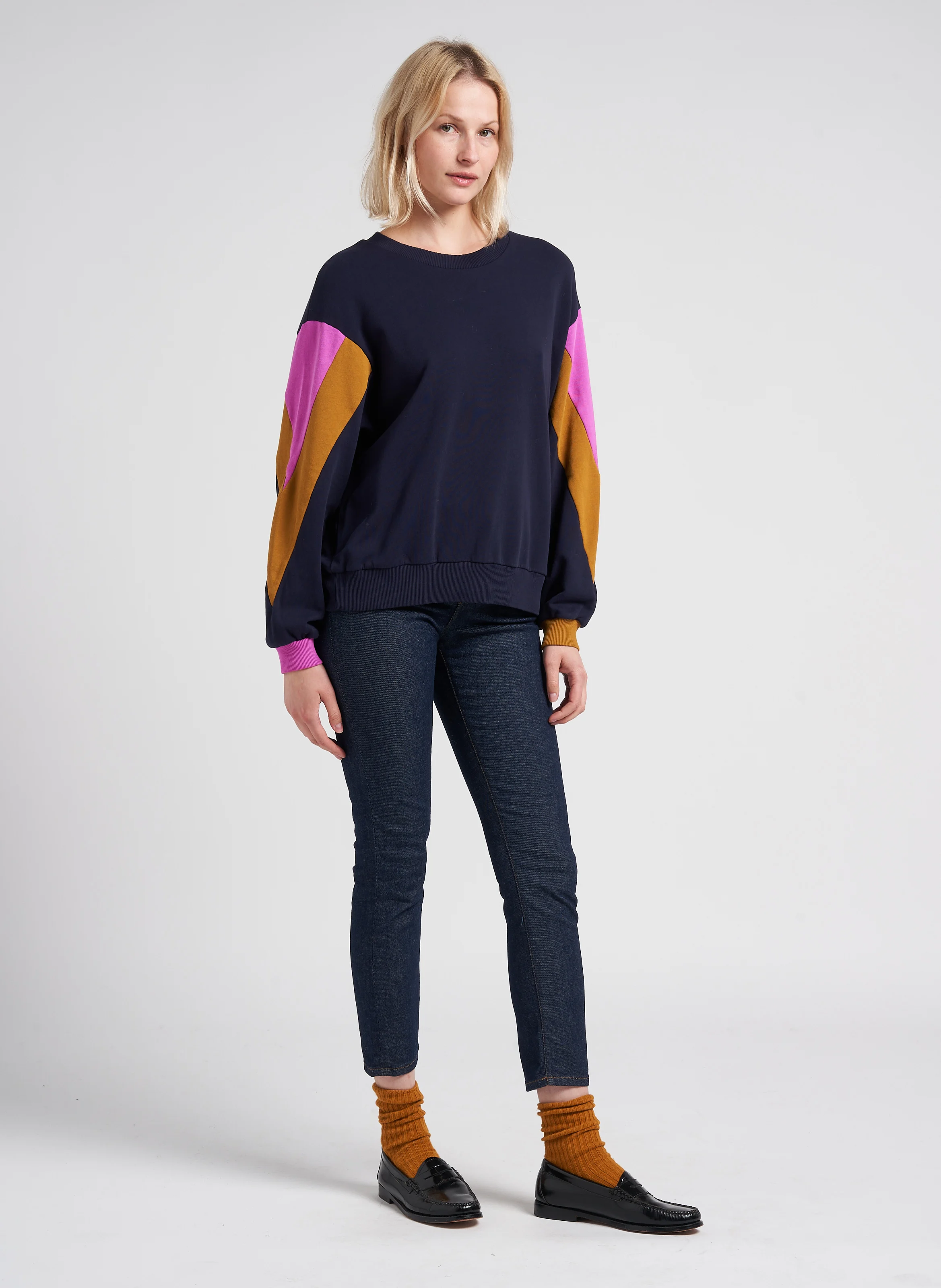 CRYSTAL - Jean slim en coton mélangé | Bleu
