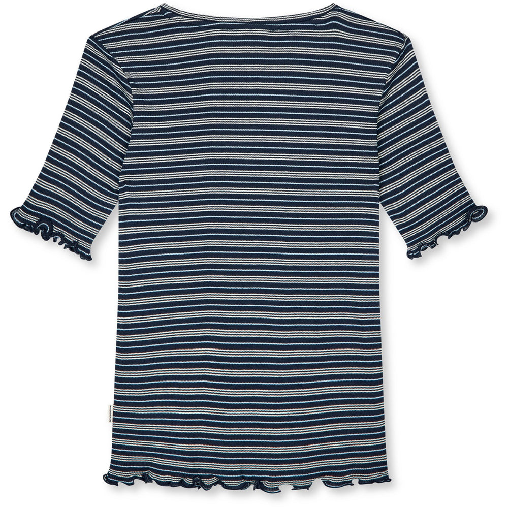 Køb Mads Nørgaard Sky Captain/Vanilla Ice/Cashme 2X2 Bomuld Stripe Stripe Tuviana Tee