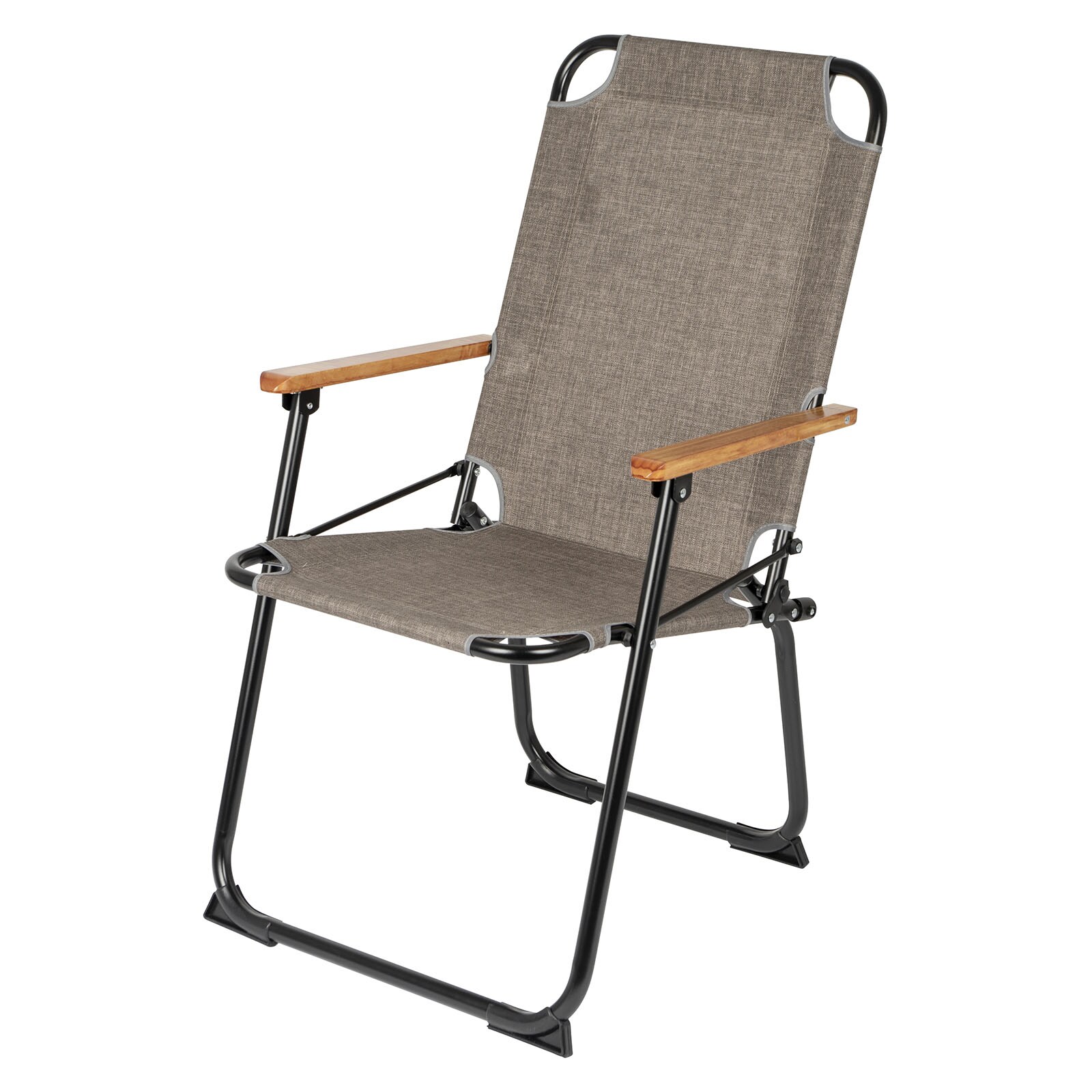 BO-CAMP Klappstuhl Brixton - Camping Stuhl Angel Klappsessel Alu faltbar 100 kg Farbe: Grau