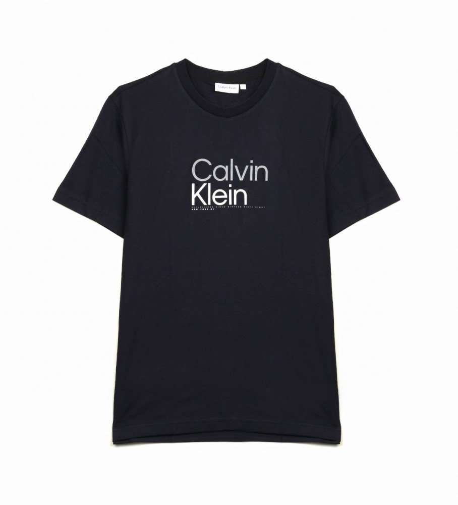 Camiseta Calvin Klein Multicolorida Azul Marinho com Logo