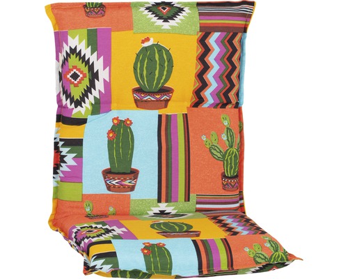 Kussen voor lage rugleuning 98 x 46 cm katoenmix stof groen blauw oranje