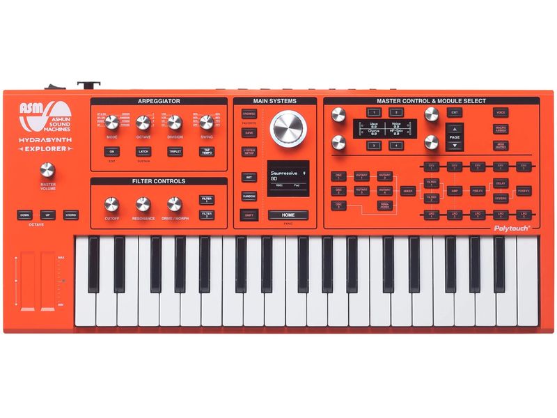 ASM HYDRASYNTH Explorer 888 Units Halbgewichtetes Keyboard in limitierter Orange Edition