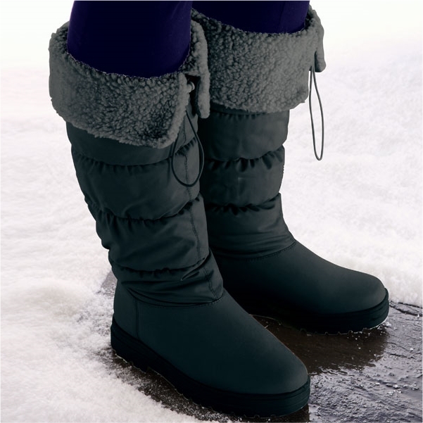 Bottes hautes crampons beiges ou noires
